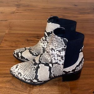 Snakeskin print Call It Spring boutique booties :)